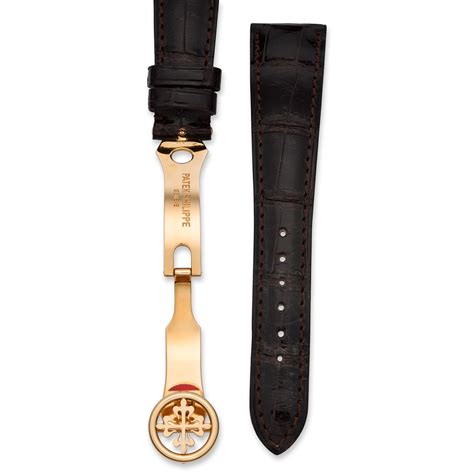 patek philippe rubies diamonds black leather strap|Patek Philippe buckle replacement.